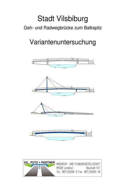 Grossansicht in neuem Fenster: Vilssteg - Vergleich der vier Varianten